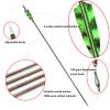 29 inch Archery Carbon Arrows Hunting Arrows Target Arrows 12 PCS Real Feather vanes and Removable Tips Spine 400 500 600 for Compound Bows Recurve Bows Long Bows (Green,Spine 500) view 3