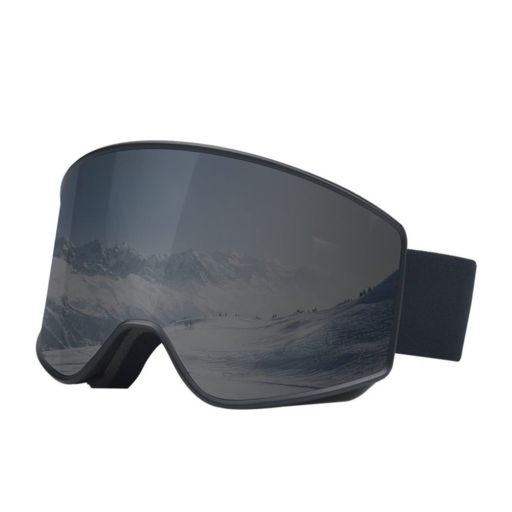 QINQIN Winter ski Mirror Goggles Men and Women Card Other Mirrors Adult ski Equipment Set Full Set of Double Anti-Fog ski Glasses Outdoor Entertainment (Color : Black)