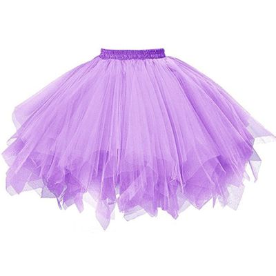 NaRHbrg Ballet Tutu Dress Up Skirt for Women's Party Costume Purple
