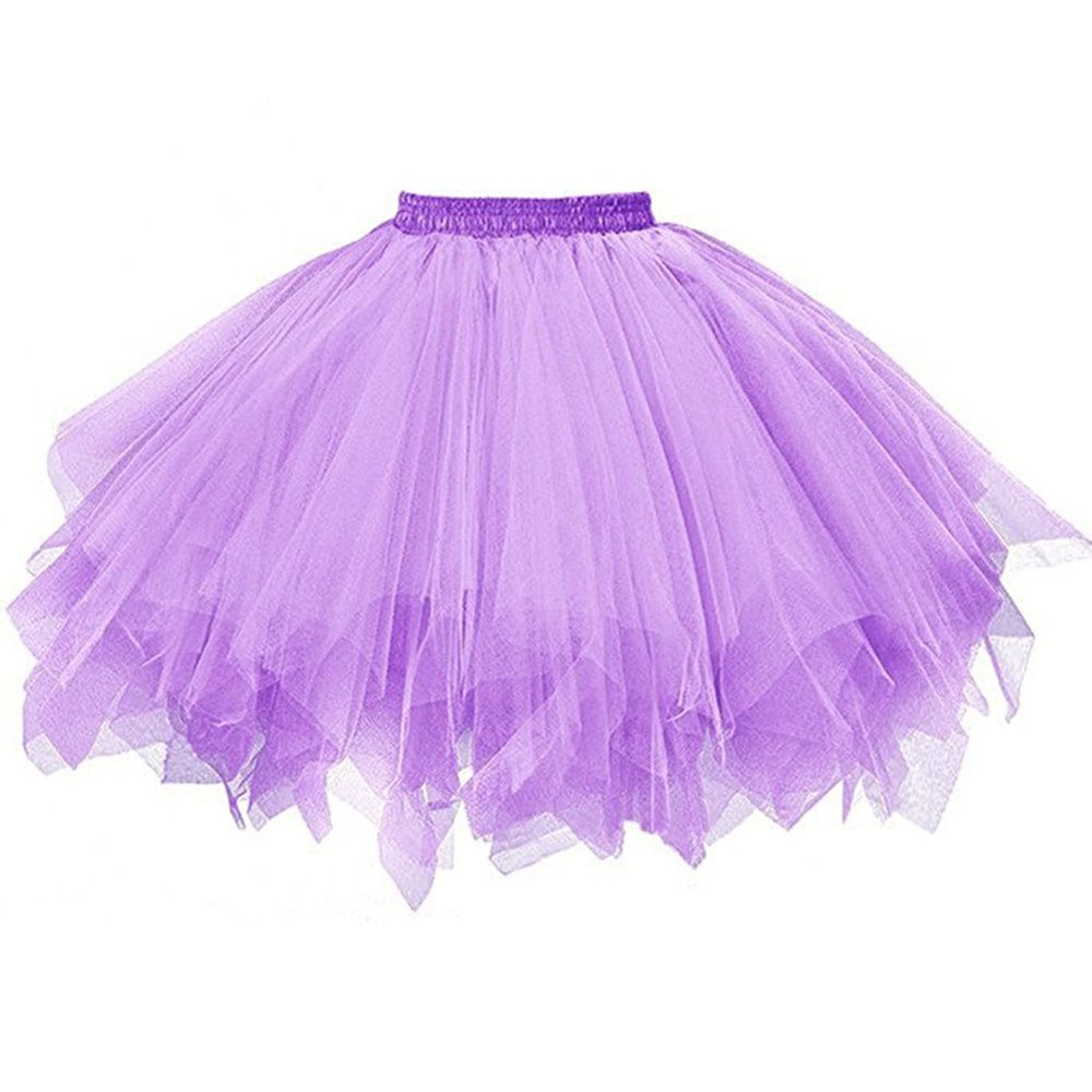 NaRHbrg Ballet Tutu Dress Up Skirt for Women's Party Costume Purple