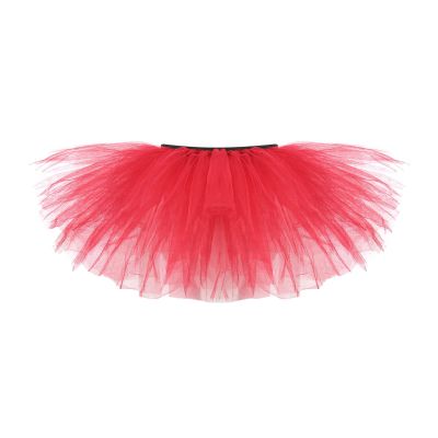 Adult Vintage Tutu Skirt for Women Teens Classic Elastic 5 Layered Tulle Party Marathon Dance Costume Skirts