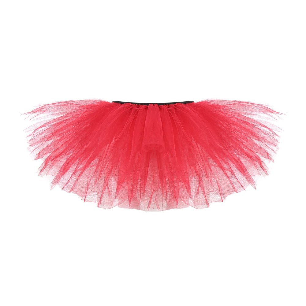 Adult Vintage Tutu Skirt for Women Teens Classic Elastic 5 Layered Tulle Party Marathon Dance Costume Skirts