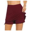 NaRHbrg Performance Sports Skorts for Women's Lightweight Golf Skirts Inner Shorts Tennis Running Workout Skorts Wine view 1
