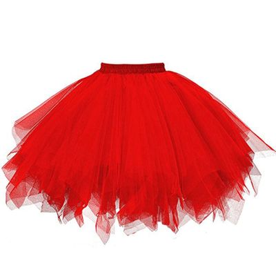 Adult Tutu Skirt for Ballet, Dress Up, Women's Party, Game, Birthday, Costume - Red