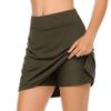 NaRHbrg Performance Sports Skorts for Women's Lightweight Golf Skirts Inner Shorts Tennis Running Workout Skorts Army Green view 2