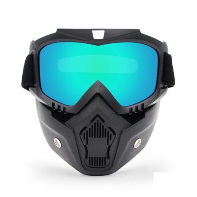 QINQIN Fit for Men Women Snow Skiing Glasses Winter Sport Windproof SKI Motocross Goggles Protection Motorcycle Snowmobile Glasses Eyewear (Color : Blue)
