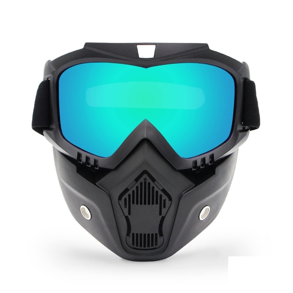 QINQIN Fit for Men Women Snow Skiing Glasses Winter Sport Windproof SKI Motocross Goggles Protection Motorcycle Snowmobile Glasses Eyewear (Color : Blue)