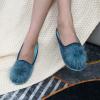 GRITHEIM Women's Fuzzy Pom Pom Feather Velvet House Slippers Sexy Cozy Bedroom Slippers for Ladies Non-slip Sole Indoor Outdoor Turquoise 7-8 view 2