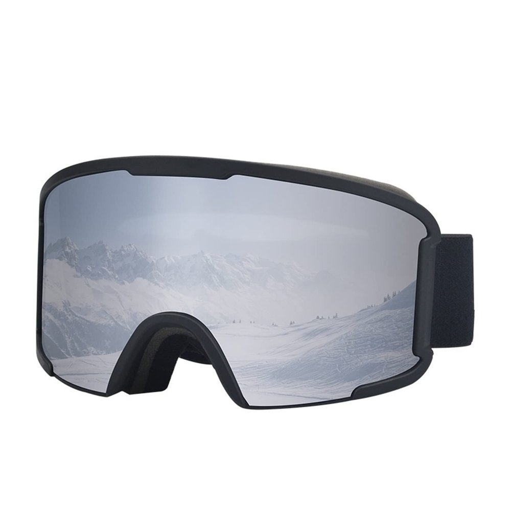 QINQIN Winter ski Mirror Goggles Men and Women Card Other Mirrors Adult ski Equipment Set Full Set of Double Anti-Fog ski Glasses Outdoor Entertainment (Color : Silver)