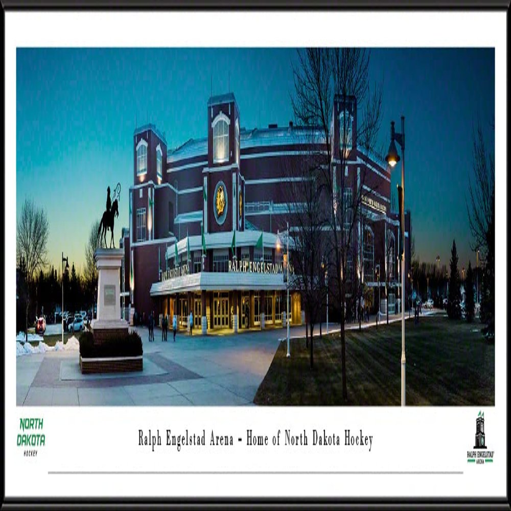 Ralph Engelstad Arena Home of North Dakota Hockey - Framed Print by Blakeway Panoramas