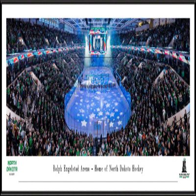 North Dakota Hockey, Anthem - Framed Print by Blakeway Panoramas