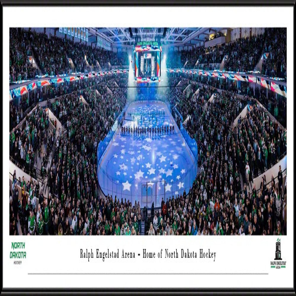 North Dakota Hockey, Anthem - Framed Print by Blakeway Panoramas