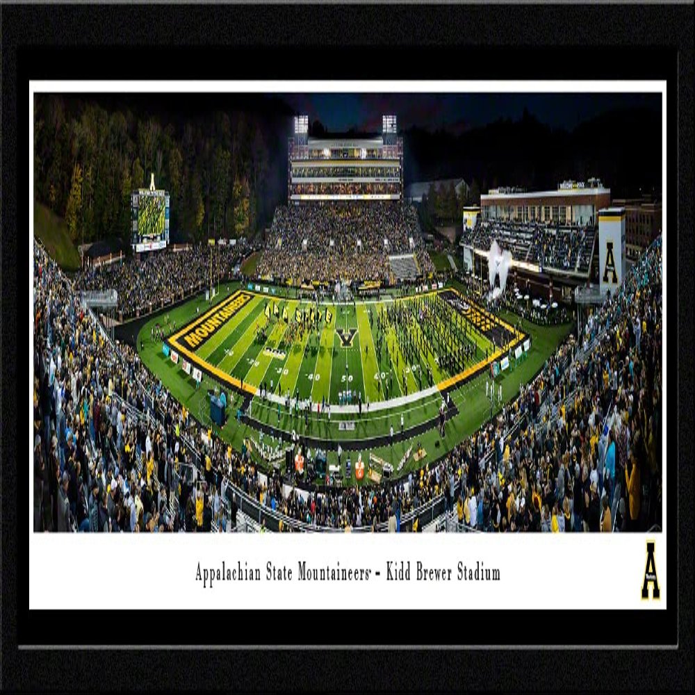 Appalachian State Football - 42x15.5-inch Single Mat, Select Framed Picture by Blakeway Panoramas