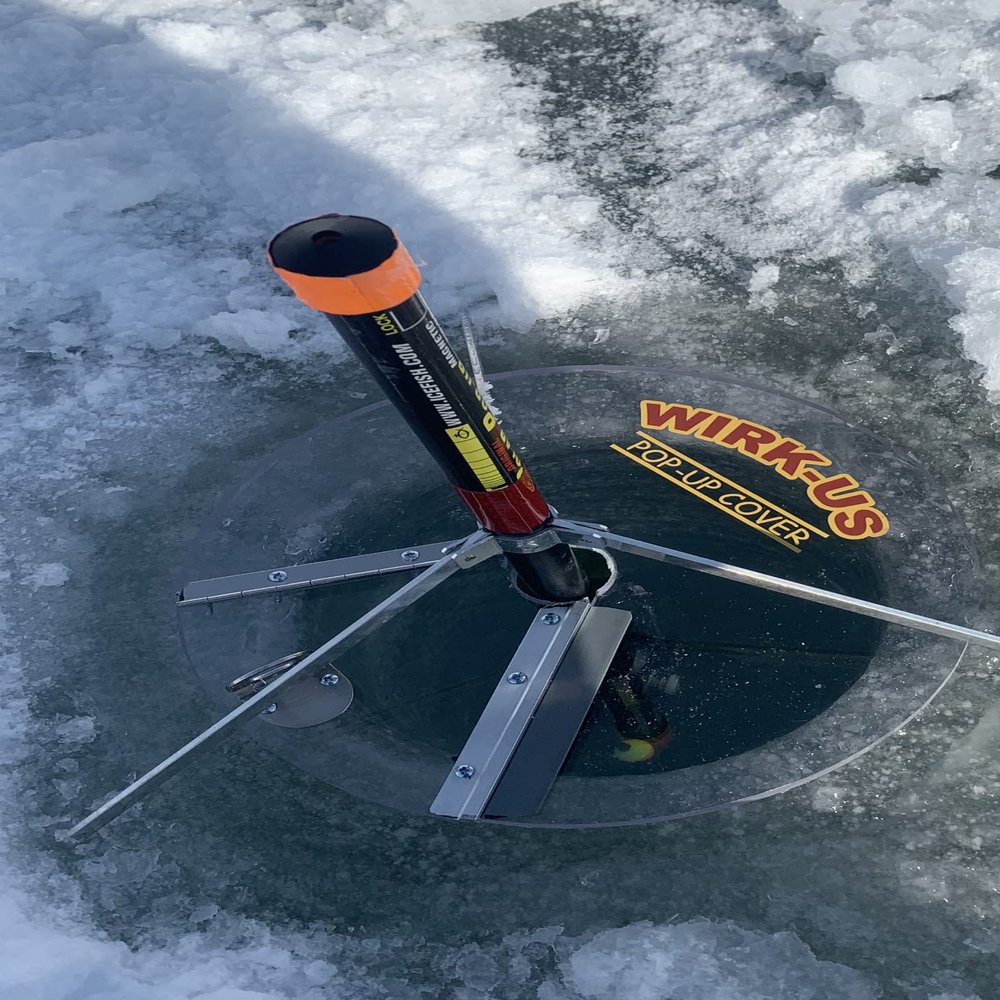 WirkUs Fishing Pop Up Ice Fishing Hole Cover 1/2inch