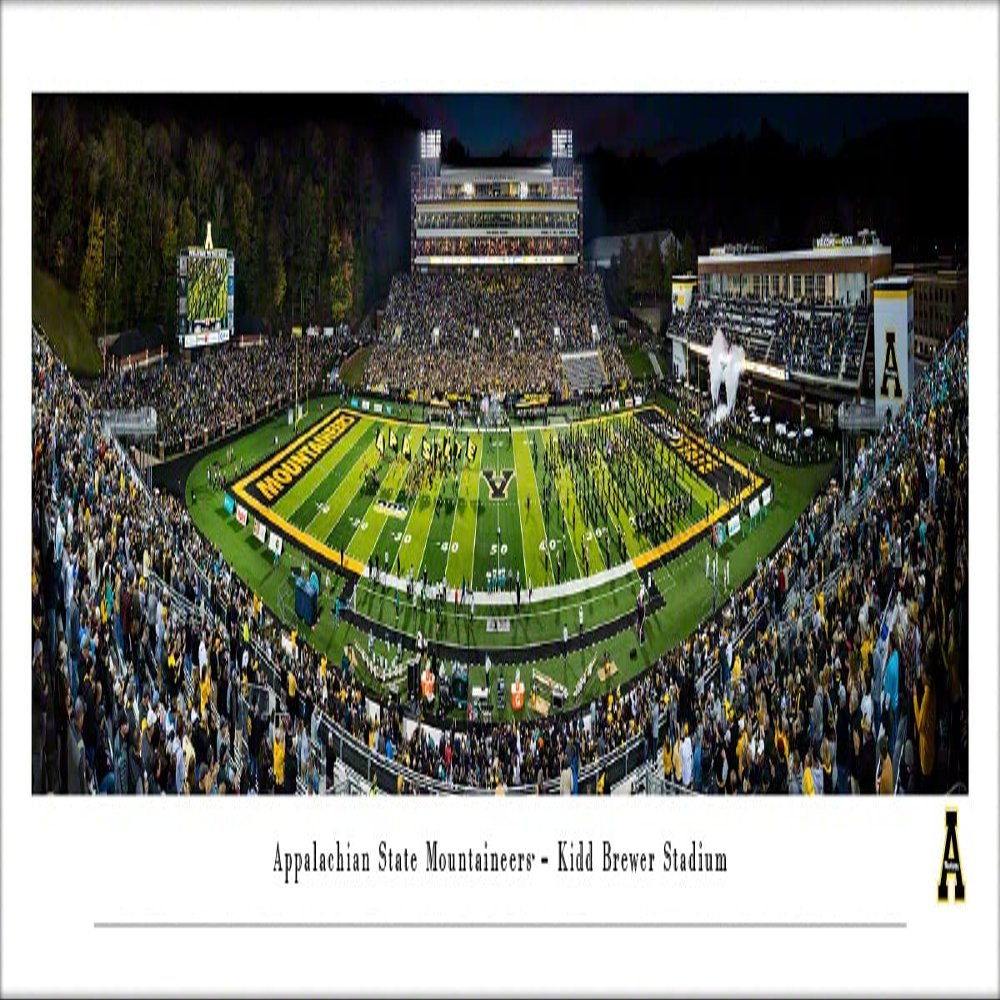Appalachian State Football - Unframed 40 x 13.5 Poster by Blakeway Panoramas