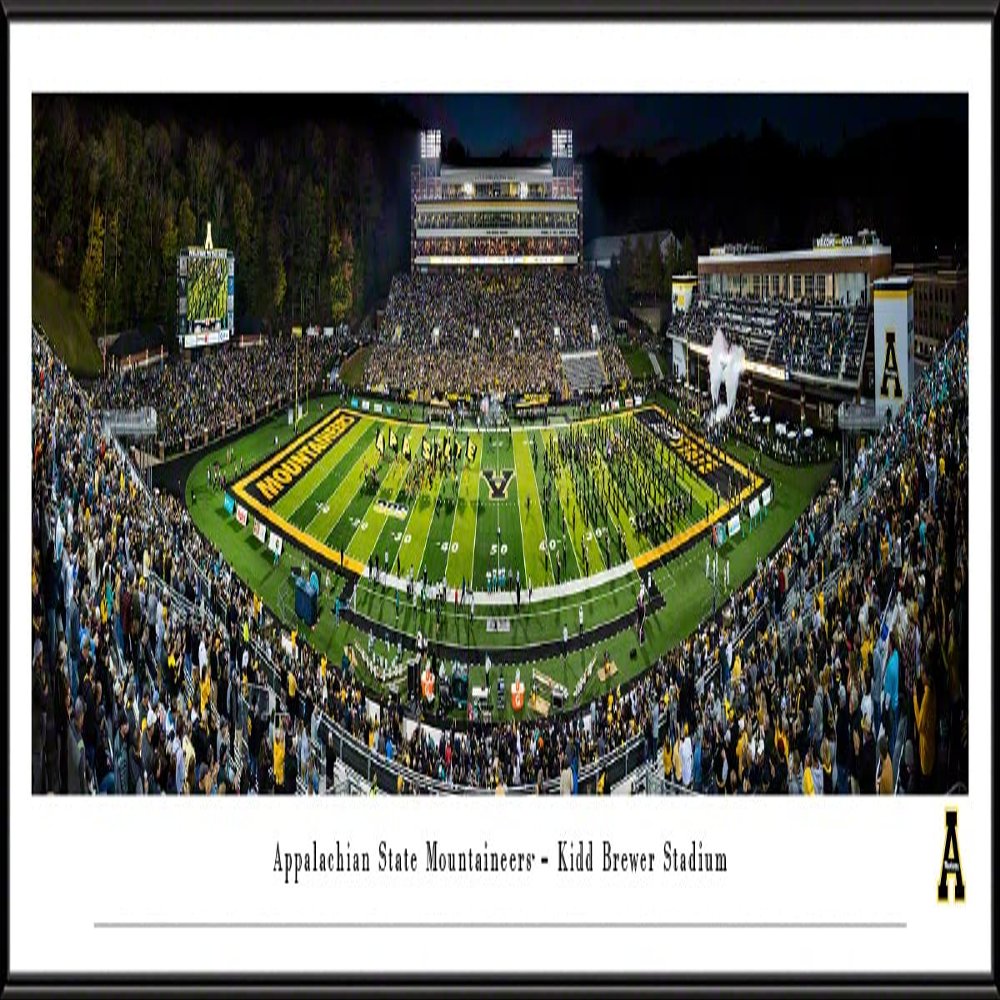 Appalachian State Football - 40.25x13.75-inch Standard Framed Print by Blakeway Panoramas