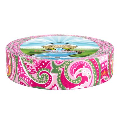 Country Brook Design - Pink Paisley Polyester Webbing (2 Inch, 50 Yards)