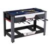 MD Sports 48 Inch 2 in 1 Swivel Combination Billiard and Foosball Game Table with Included Game Accessories,Black/Grey/White view 1