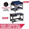 MD Sports 48 Inch 2 in 1 Swivel Combination Billiard and Foosball Game Table with Included Game Accessories,Black/Grey/White view 2