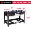 MD Sports 48 Inch 2 in 1 Swivel Combination Billiard and Foosball Game Table with Included Game Accessories,Black/Grey/White view 3