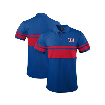 FOCO NFL Football Team Color Chest Stripe Men's Polo Shirt, New York Giants, Large