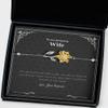 Best Wife Silver Necklace, Gold Plated Gifts for Amazing Wife, Anniversary Wife Present, Anniversary from Husband - Sunflower Bracelet view 3