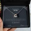 Sunmead Best Wife Silver Necklace, Gold Plated Gifts for Amazing Wife, Anniversary Wife Present, Anniversary from Husband - Wishbone Dancing Necklace view 3