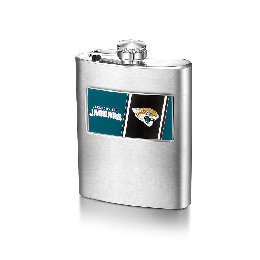 Jacksonville Jaguars 8-ounce Matte Finished Stainless Steel Hip Flask