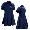 Little King NCAA Short Sleeve Infant and Toddler Girls Polo Dress-Penn State-Navy-2T view 3