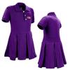 Little King NCAA Short Sleeve Infant and Toddler Girls Polo Dress-LSU-Purple-2T view 3