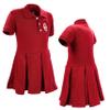 Little King NCAA Short Sleeve Infant and Toddler Girls Polo Dress-Oklahoma-Crimson-2T view 3