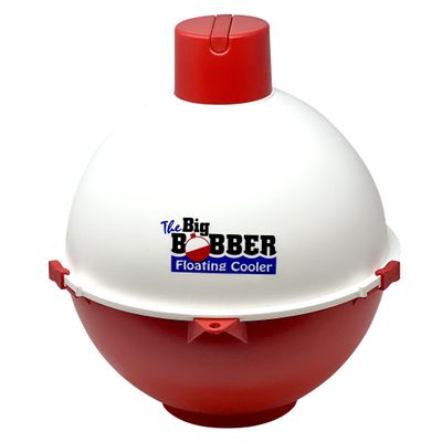 The Big Bobber Floating Cooler, Outdoors Floating Ice Chest, Portable Beverage Cooler, Keeps Drinks Cold, Red