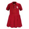 Little King NCAA Short Sleeve Infant and Toddler Girls Polo Dress-Oklahoma-Crimson-3T view 2
