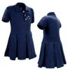 Little King NCAA Short Sleeve Infant and Toddler Girls Polo Dress-Penn State-Navy-4T view 3