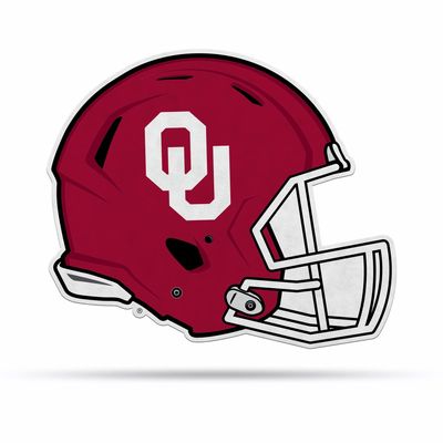 NCAA Oklahoma Sooners Helmet Shape Cut Pennant - Home and Living Room Dcor - Soft Felt EZ to Hang