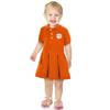 Little King NCAA Short Sleeve Infant and Toddler Girls Polo Dress-Clemson Tigers-Orange-2T view 1