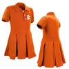 Little King NCAA Short Sleeve Infant and Toddler Girls Polo Dress-Clemson Tigers-Orange-2T view 3