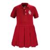 Little King NCAA Short Sleeve Infant and Toddler Girls Polo Dress-Oklahoma-Crimson-6 Months view 2