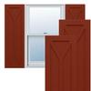 12"W x 52"H True Fit PVC San Carlos Mission Style Fixed Mount Shutters, Pepper Red (Per Pair - Hardware Not Included) view 1