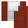Ekena Millwork 18"W x 58"H True Fit PVC San Juan Capistrano Mission Style Fixed Mount Shutters, Pepper Red (Per Pair - Hardware Not Included)
