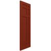Ekena Millwork 18"W x 58"H True Fit PVC San Juan Capistrano Mission Style Fixed Mount Shutters, Pepper Red (Per Pair - Hardware Not Included) view 2