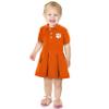 Little King NCAA Short Sleeve Infant and Toddler Girls Polo Dress-Clemson-Orange-12 Months view 1