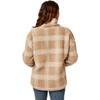 Carve Designs Women's Roley Jacquard Cowl, Lt. Khaki Plaid, XXS view 2