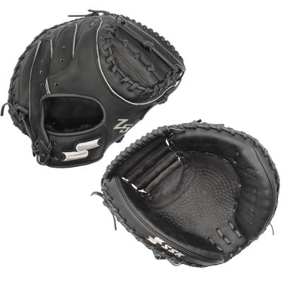 SSK Z5 Craftsman Baseball Catchers Mitt  32.5 - 33 - 33.5  Right & Left Hand Throw (Black, 32.50" - Left Hand Throw)