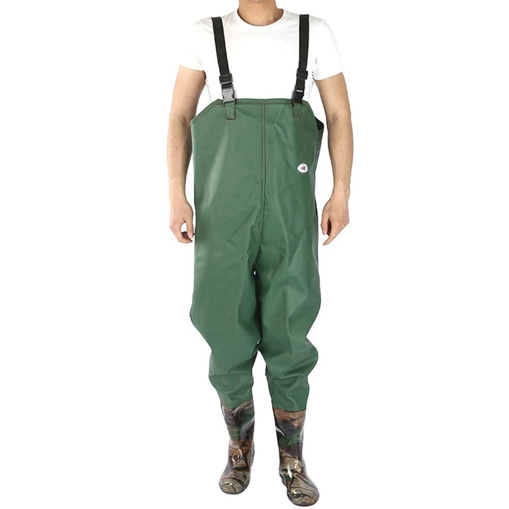 Bootfoot Chest Wader, Waterproof Fishing & Hunting Wading Clothing for Men Women, High Temperature Hot Pressing Process (Color : Green, Size : US7/EU39/UK6)