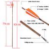 AMEYXGS 6/12 Pcs 31" Archery Carbon Arrow 340/400/500/600 Spine Wood Camo Carbon Shaft with Real Feather Fletching for Compound Recurve Bows (Spine 340, 12 pcs Orange) view 2