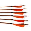 AMEYXGS 6/12 Pcs 31" Archery Carbon Arrow 340/400/500/600 Spine Wood Camo Carbon Shaft with Real Feather Fletching for Compound Recurve Bows (Spine 340, 12 pcs Orange) view 3