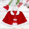 tuduoms Adult Child Christmas Velvet Red Hooded Cloak Santa Claus Costume Robe Xmas Party Costume Masquerade Capes with Hat view 2