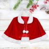 tuduoms Adult Kids Christmas Santa Claus Costume Robe Velvet Red Hooded Cloak Xmas Party Masquerade Cape Cosplay Accessories view 2