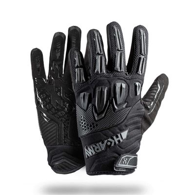 HK Army Hardline Armored Gloves/Full Finger (Small, Blackout)